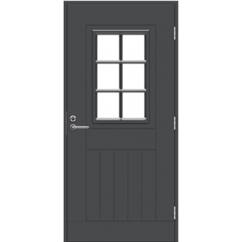Теплая входная дверь SWEDOOR by Jeld-Wen Function Wadden Eco с замком ABLOY LC200, тёмно-серая