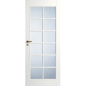 Дверь межкомнатная белая под 12 стекол N20