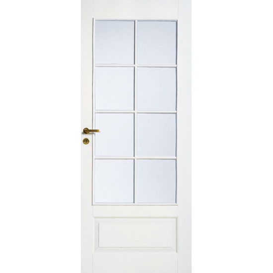 Дверь межкомнатная белая 4-хфиленчатая под 8 стекол N42