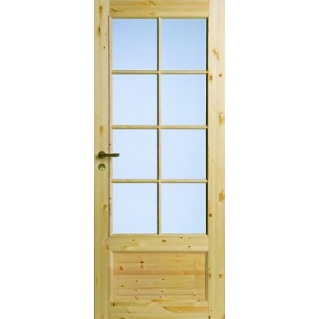 Филенчатая сосновая дверь под 8 стекол N55