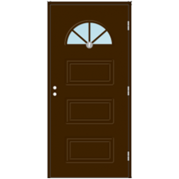 Дверь входная Kaski Duved, тёмно-коричневая, 62 мм, 1 КУ