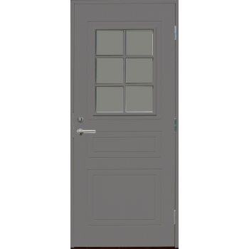 Дверь входная Kaski Vemdalen, тёмно-серая, 62 мм, 1КУ